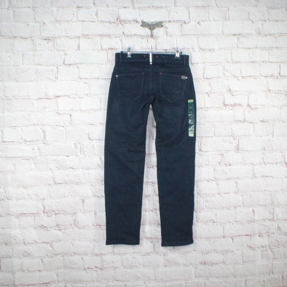 NWT! LL Bean Blue Dark Washed Low Rise Straight Leg Stretch Jeans 2 Pet - Picture 6 of 9